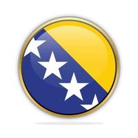 knapp flagga design mall bosnien vektor