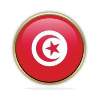 Designvorlage für Schaltflächenflaggen Tunesien vektor