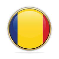 Designvorlage für Schaltflächenflaggen Rumänien vektor