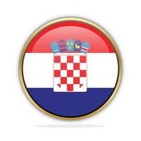 Designvorlage für Schaltflächenflaggen Kroatien vektor