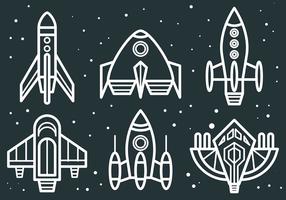 Kostenlose Starship Icons Vector