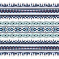 Reihe von ethnischen Ornamentmustern in blauen Farben vektor
