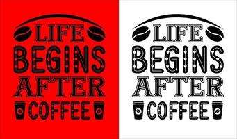 kaffe t-shirt design vektor