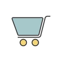 Trolley-Symbol-Vektor-Illustration-Logo-Vorlage für viele Zwecke. isoliert auf weißem Hintergrund. vektor