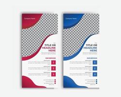 professionelles, modernes und kreatives Corporate-Rack-Card-Design, DL-Flyer-Vorlagen für den kommerziellen und vielseitigen Einsatz vektor