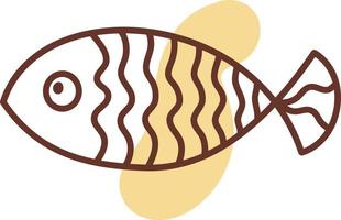 Fisch mit abstrakten Linien, Illustration, Vektor, auf weißem Hintergrund. vektor