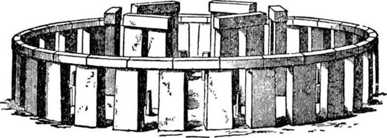 stonehenge, årgång illustration. vektor