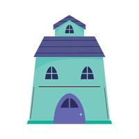 blaue Hausfassade vektor