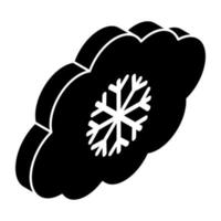 modern design ikon av snöfall vektor