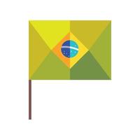 Flagge Brasiliens geometrisches Symbol vektor