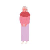 gammal kvinna mormor vektor
