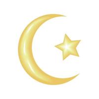 muslimischer Mond und Stern vektor