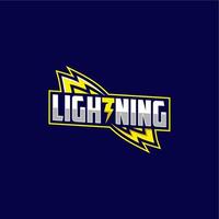 Lightning-Gaming-Logo. donner e sport logo vektor