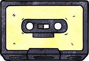 Retro-Grunge-Textur Cartoon alte Kassette vektor