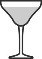 Martini glas, illustration, på en vit bakgrund. vektor