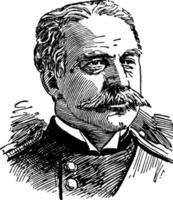 General Nelson A. Meilen, Vintage-Illustration vektor