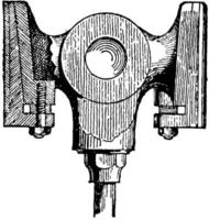 tvärhuvud, årgång illustration. vektor