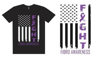 Kampf gegen Fibro-Bewusstseins-T-Shirt-Design vektor