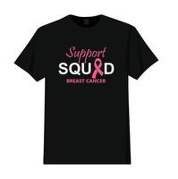 Support Squad Brustkrebs-T-Shirt-Design vektor
