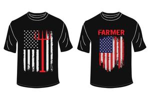 USA-Bauern-T-Shirt-Design vektor