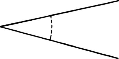 vinkel, årgång illustration. vektor