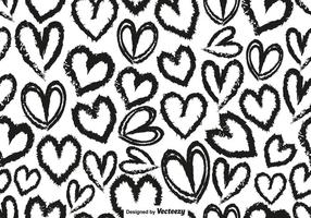 Vektor nahtlose Muster mit Hand gezeichnet Herzen