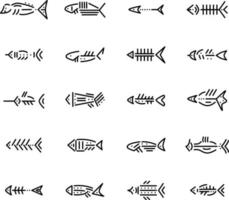 fodrad fiskar, illustration, vektor på en vit bakgrund.