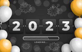 neujahr 2023 countdown vektor