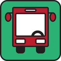 roter Bus, Illustration, Vektor auf weißem Hintergrund.