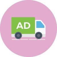 annons lastbil vektor illustration på en bakgrund. premium kvalitet symbols.vector ikoner för koncept och grafisk design.