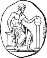 Pythagoras, årgång illustration vektor