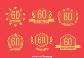 60. Annivecsary Emblem vektor