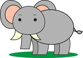 bebis elefant, illustration, vektor på en vit bakgrund.
