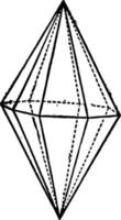 ditetragonale Bipyramide Vintage Illustration. vektor