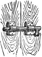 Schraube, Vintage-Illustration. vektor