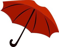 röd paraply, illustration, vektor på vit bakgrund.