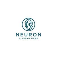 Neuron-Logo-Icon-Design-Vorlage flacher Vektor