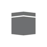 eps10 grå vektor kaaba i mecka eller hajj ikon isolerat på vit bakgrund. resa och destination kabah symbol i en enkel platt trendig modern stil för din hemsida design, logotyp, och mobil app