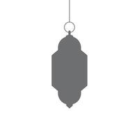 eps10 grå vektor ramadan lykta eller dinglare fast konst ikon isolerat på vit bakgrund. ficklampa eller lampa symbol i en enkel platt trendig modern stil för din hemsida design, logotyp, och mobil app