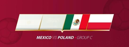 mexico - polen fotboll match illustration i grupp a. vektor