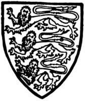 england trug gulles drei löwenbeine aus silber, vintage gravur. vektor
