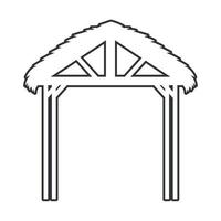 Strohhütten-Symbol vektor