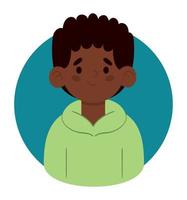 afrikansk pojke avatar vektor