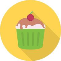 Cupcake-Vektorillustration auf einem Hintergrund. Premium-Qualitätssymbole. Vektorsymbole für Konzept und Grafikdesign. vektor