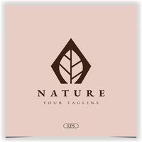 natur blad logotyp premie elegant mall vektor eps 10