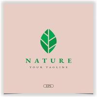 Natur Blatt Logo Premium elegante Vorlage Vektor eps 10