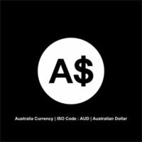 Australien valuta, aud, australier dollar ikon symbol. vektor illustration