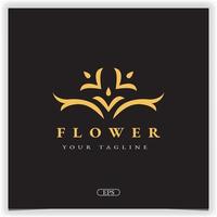 Luxus Gold Blume Vintage Logo Design Premium elegante Vorlage Vektor eps 10