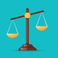 Gerechtigkeitsskala Gericht symbol Vektor Illustration