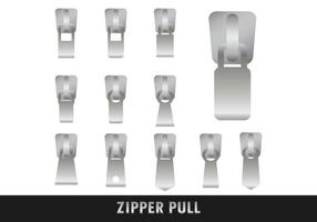 Silber Zipper Type Set vektor